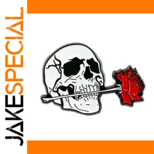 Gothic Skull Rose Brooch for Unique Style