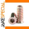 Zinc-Plated Wood Insert Nuts Set (20 pcs)