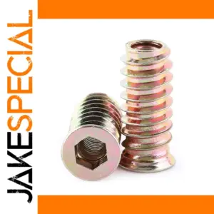 Zinc-Plated Wood Insert Nuts Set (20 pcs)