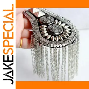 Ornate Stage Shoulder Badge with Metallic Crest