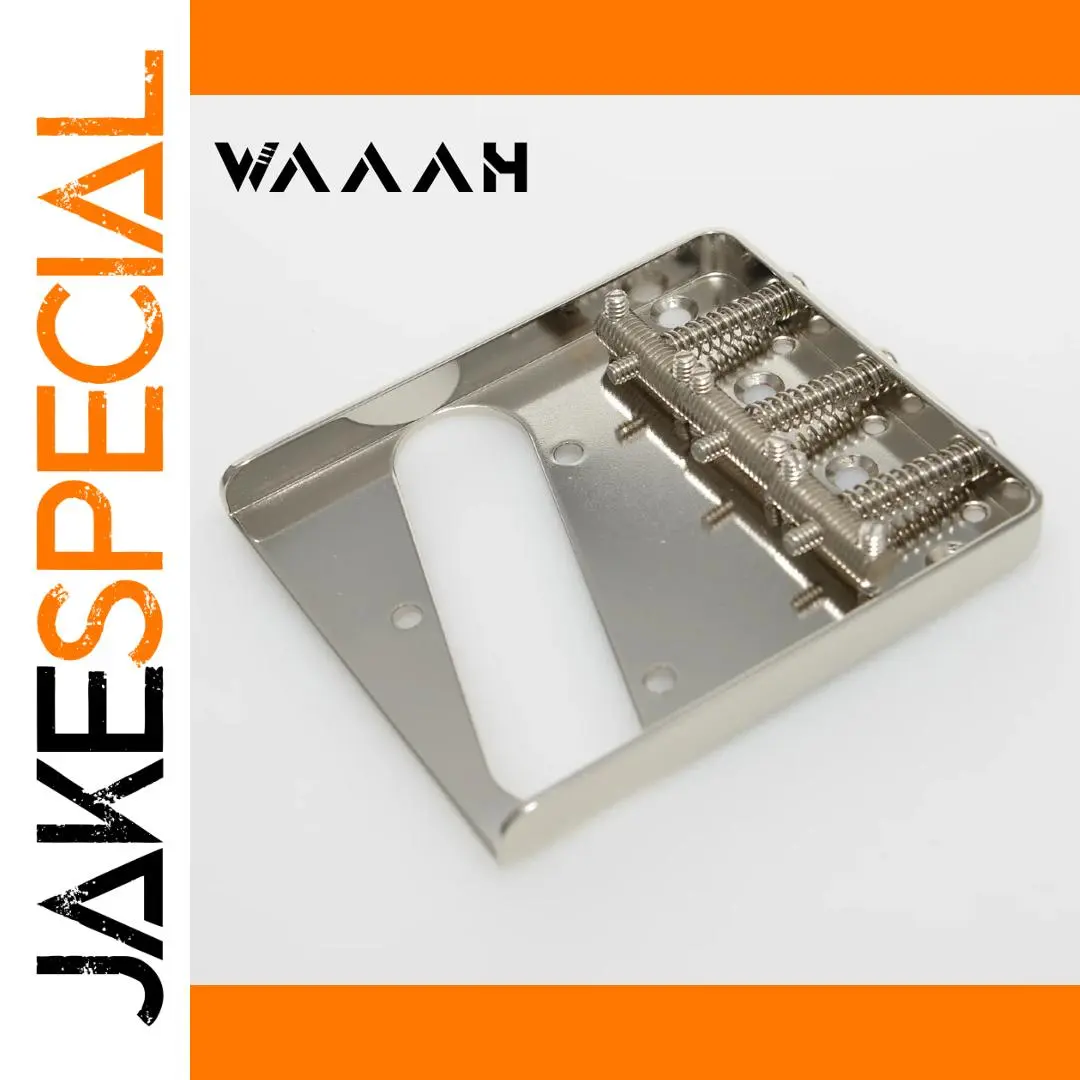 Nickel-Plated TL Guitar Bridge for Electric Guitars 1 Nickel-Plated TL Guitar Bridge for Electric Guitars