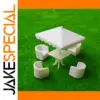 Miniature Table & Chairs Set for Dioramas and Dollhouses