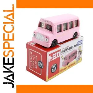 Pink Diecast School Bus Miniature Model