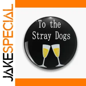 Celebratory Champagne Glass Badge 58mm