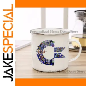 Vintage Ceramic and Enamel Mug Duo