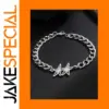 Unisex Silver Star Charm Bracelet