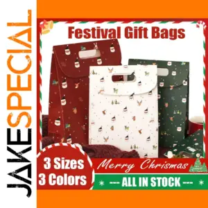 Festive Christmas Paper Gift Bag Set