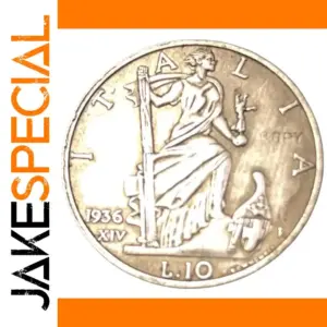 Vintage 1936 Italy 10 Lire Replica Coin