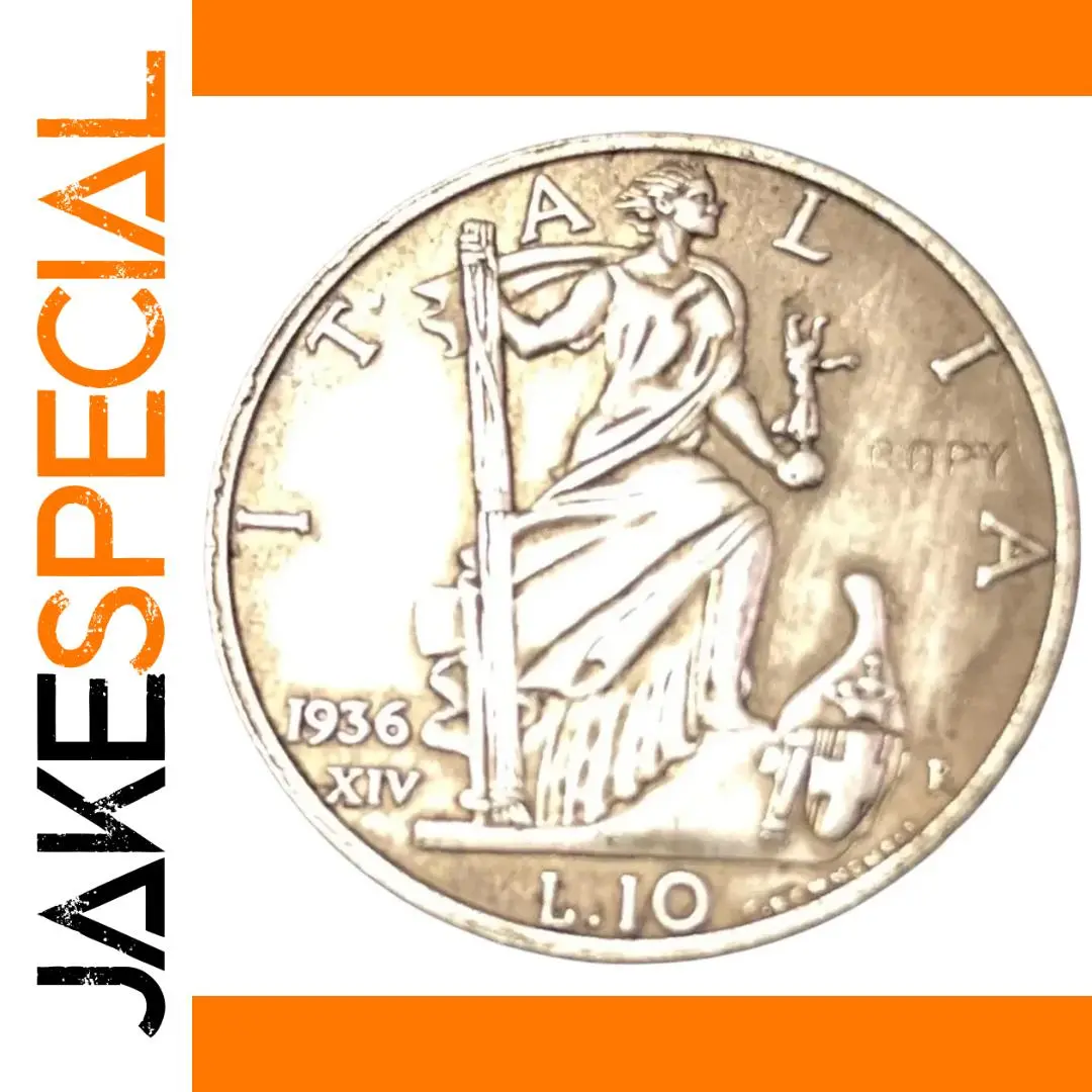 Vintage 1936 Italy 10 Lire Replica Coin 1 Vintage 1936 Italy 10 Lire Replica Coin