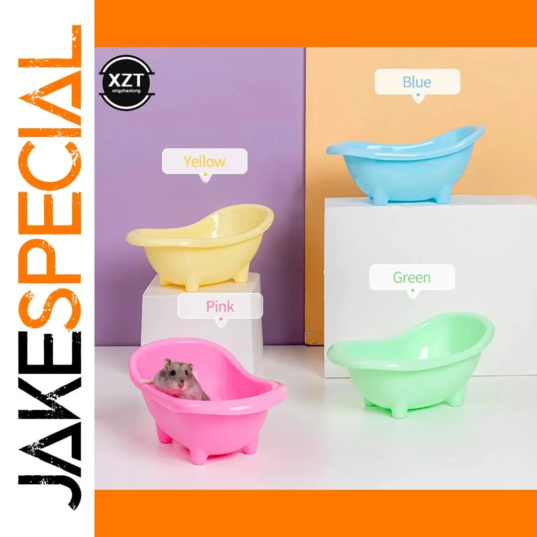 Colorful Small Pet Bathing Tub for Mice and Hamsters 1 Colorful Small Pet Bathing Tub for Mice and Hamsters