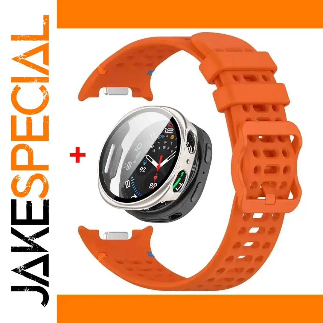 Vibrant Orange Silicone Strap for Galaxy Watch 8 1 Vibrant Orange Silicone Strap for Galaxy Watch 8