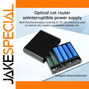 Black Solderless Power Box for 3.7V 18650 Batteries