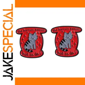 Mourning Emotions Gray Cat Brooch