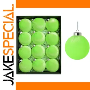 Vibrant Green Velvet Christmas Ornaments Set