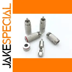Premium Silver-Plated RCA Connectors Set