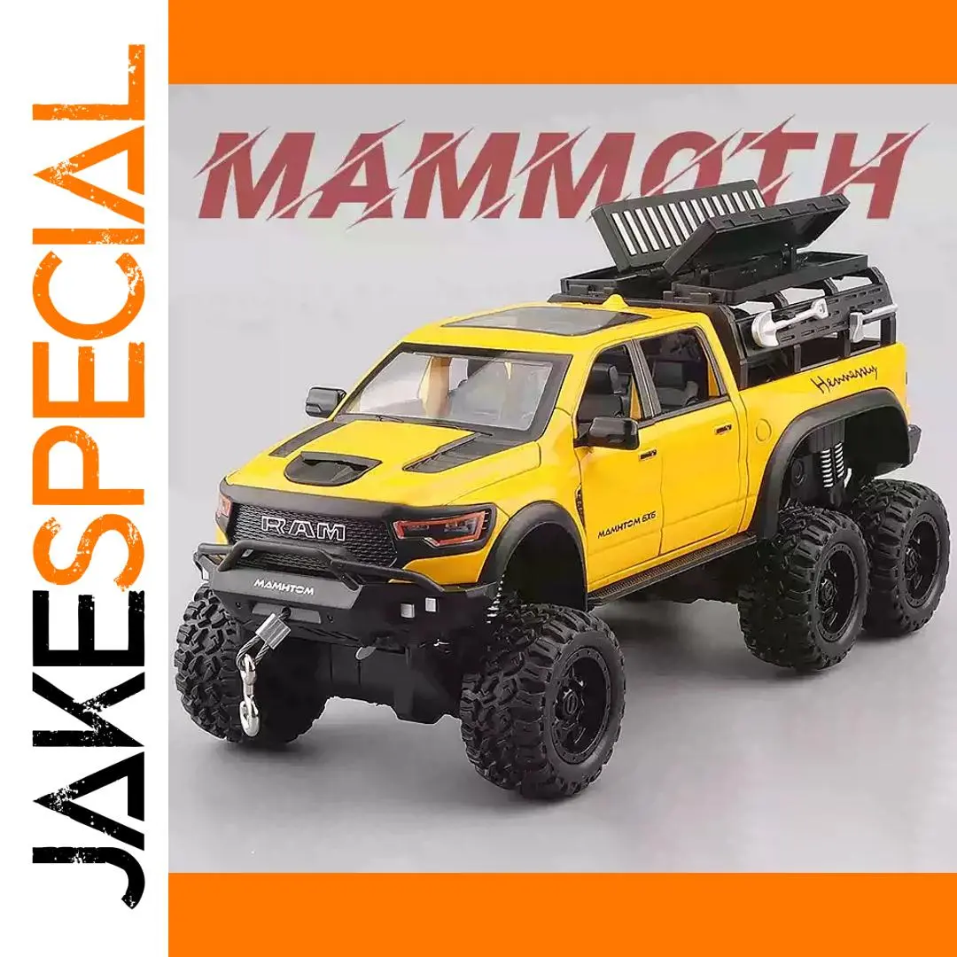 Vibrant Yellow 1/24 Alloy Truck Model 1 Vibrant Yellow 1/24 Alloy Truck Model