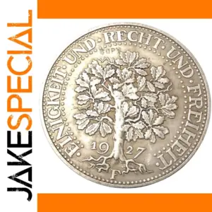 Vintage 1927 German 5 Reichsmark Coin Replica