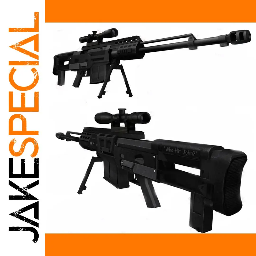 Realistic AS50 Sniper 3D Paper Model for Adults 1 Realistic AS50 Sniper 3D Paper Model for Adults