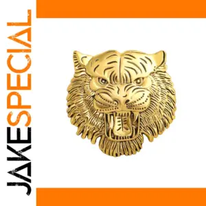 Golden Tiger Head Badge for Jackets and Accessories