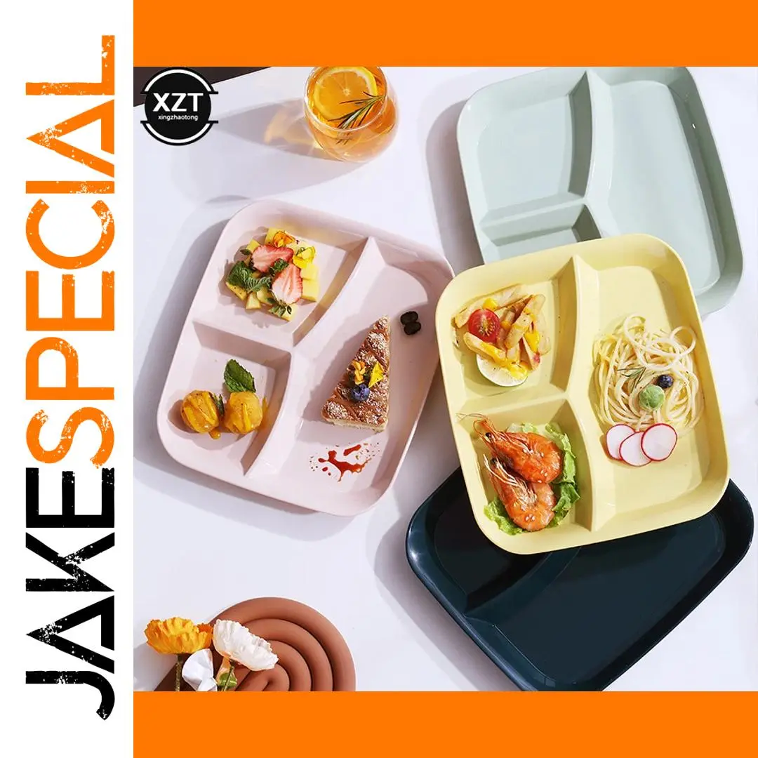 Japanese-Style Divided Dinner Plate, 25.5x22.5cm 1 Japanese-Style Divided Dinner Plate, 25.5x22.5cm