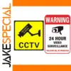 Waterproof CCTV Warning Stickers Set for Security
