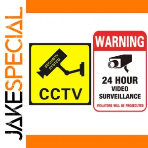 Waterproof CCTV Warning Stickers Set for Security