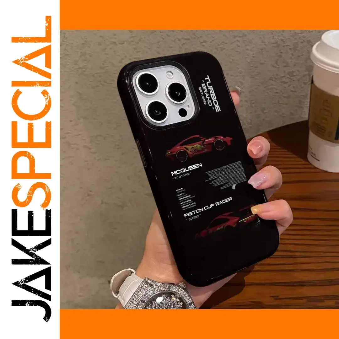 Lightning McQueen iPhone 11-17 Case with Racing Graphics 1 Lightning McQueen iPhone 11-17 Case with Racing Graphics