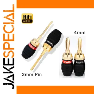 Premium 2mm Brass Banana Plug Set for Audio