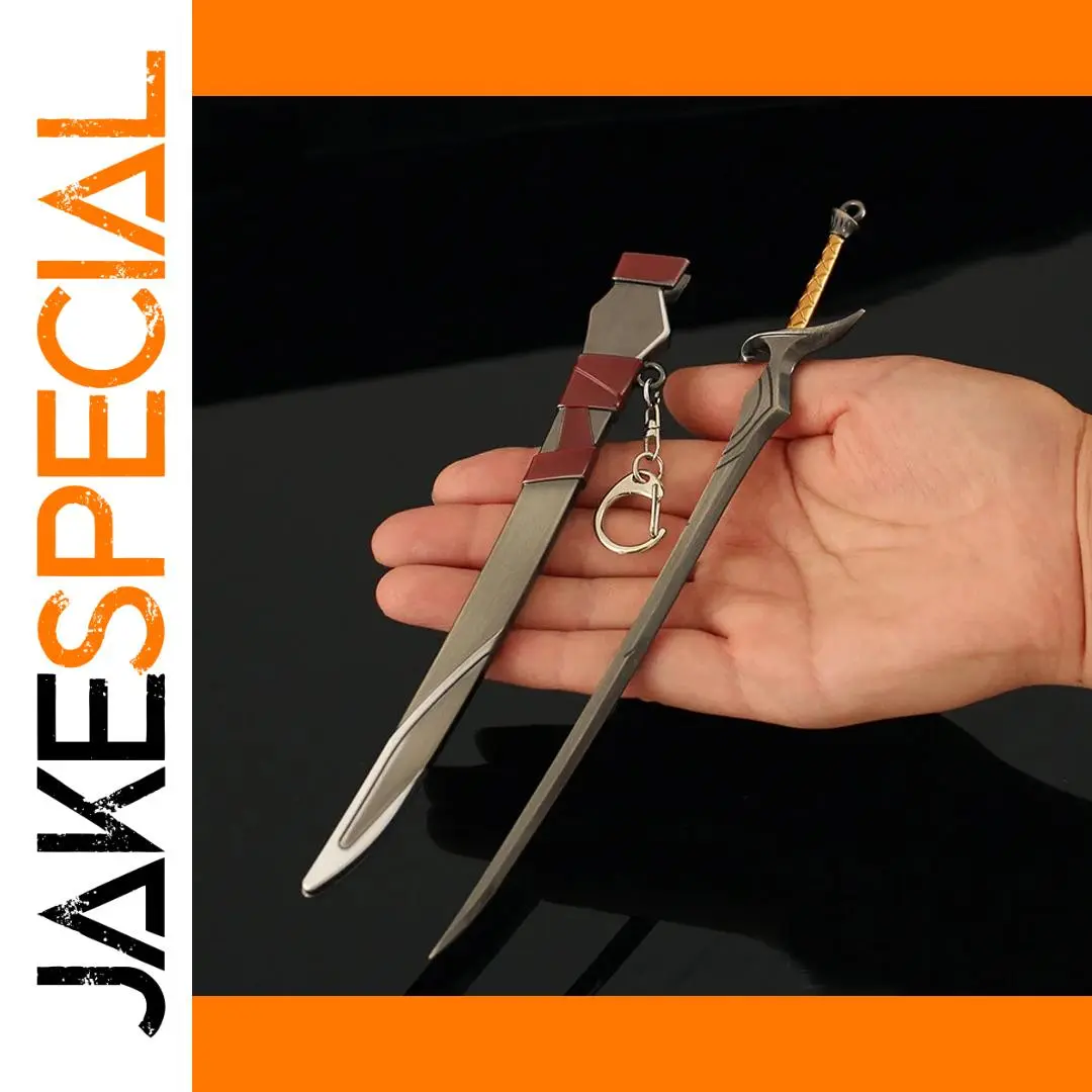 Yasuo 22cm Fantasy Sword Keychain for Men 1 Yasuo 22cm Fantasy Sword Keychain for Men