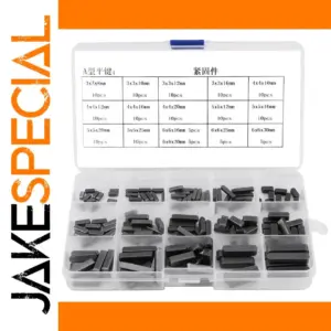 140-Piece A3 Carbon Steel Feather Key Set