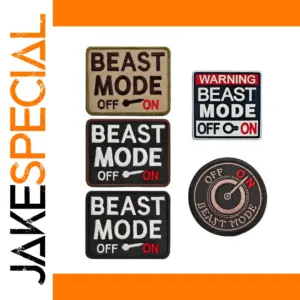 Beast Mode Embroidered Patch Set of Five