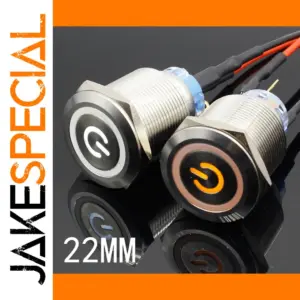 Stainless Steel Waterproof Push Button Switch 22mm