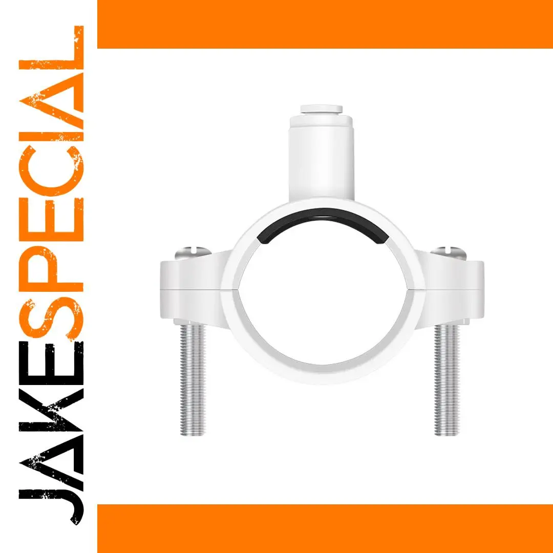 White 40mm Plastic Plumbing Clamp for Waste Pipes 1 White 40mm Plastic Plumbing Clamp for Waste Pipes