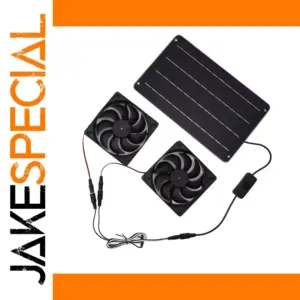 Solar Dual Fan Kit with 20W Panel for Cooling