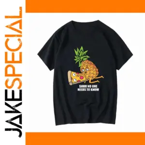 Playful Pineapple Pizza Graphic T-Shirt for Men