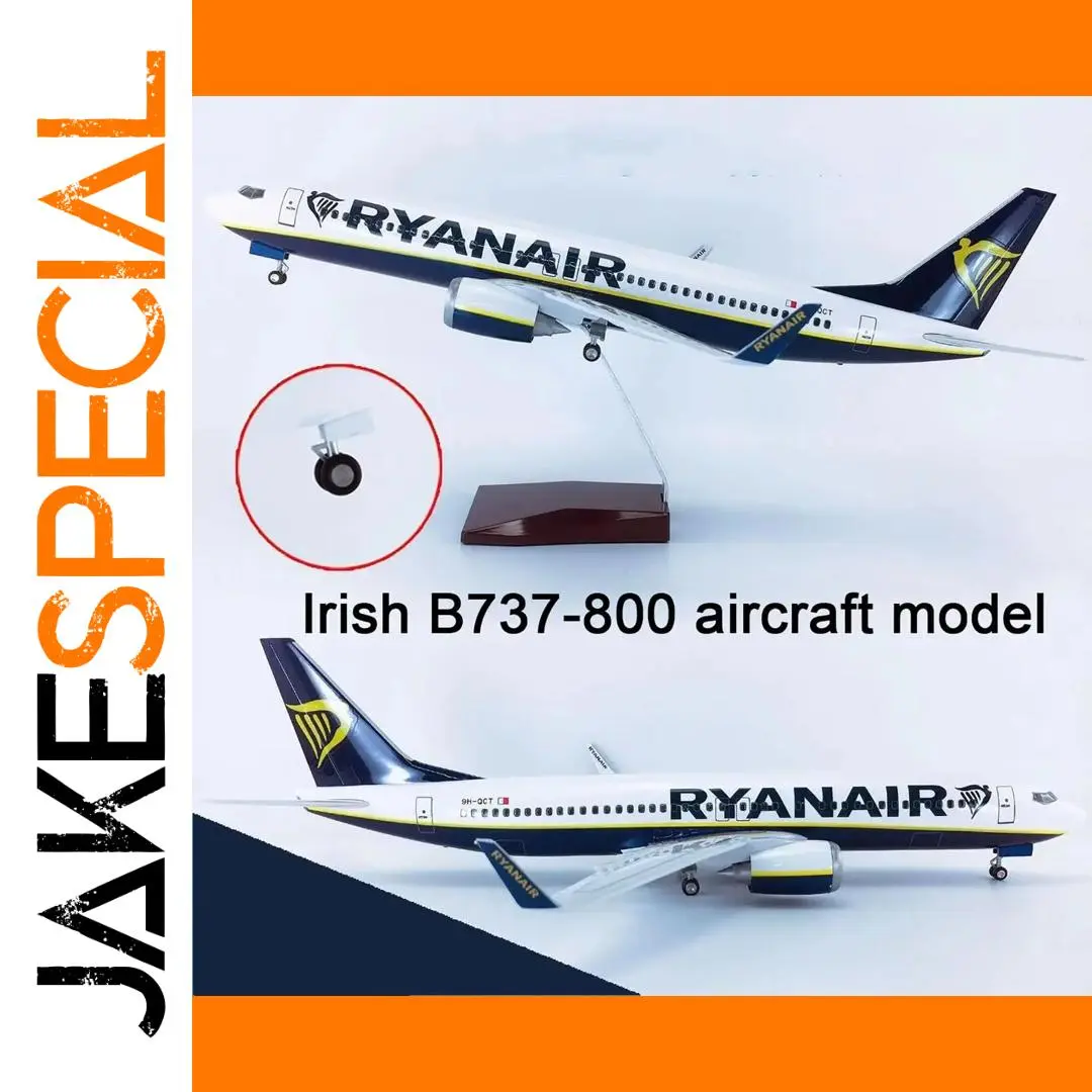 Ryanair B737 47cm Model with LED Lights 1 Ryanair B737 47cm Model with LED Lights