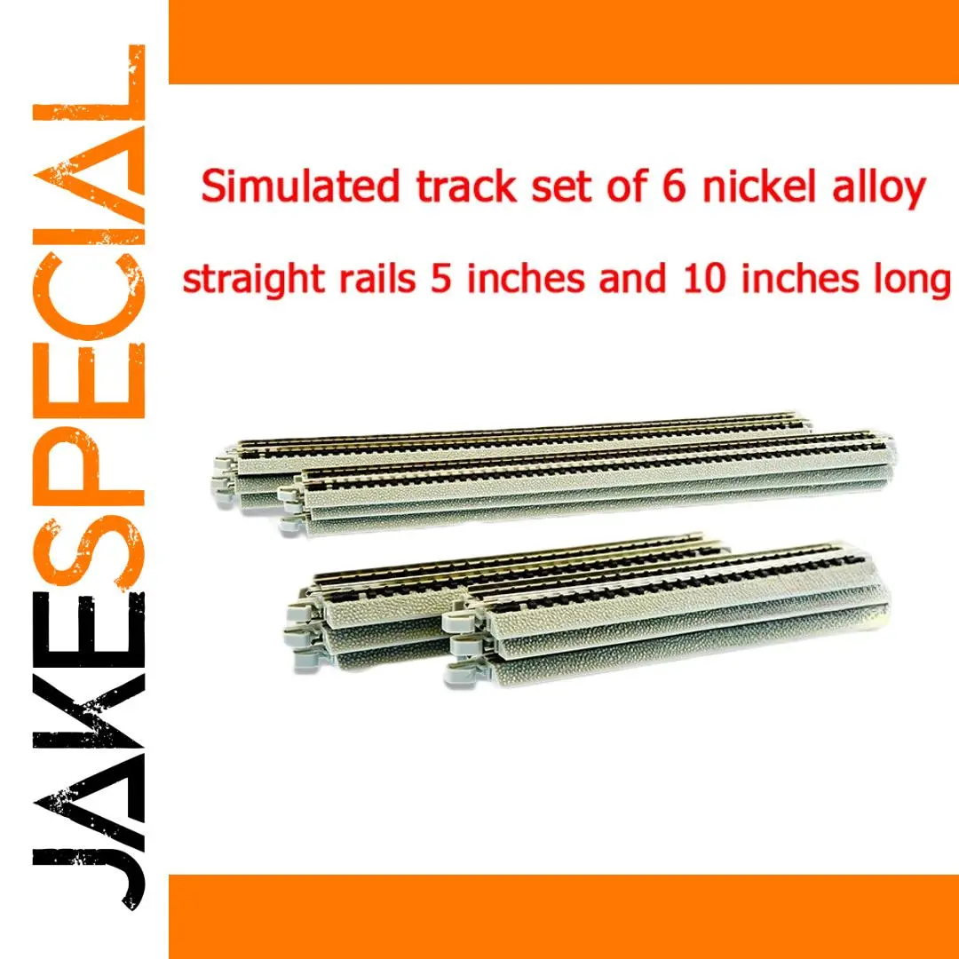 N-Scale 6 Straight Train Tracks (5" & 10") Set 1 N-Scale 6 Straight Train Tracks (5" & 10") Set