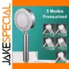 Stainless Steel Rainfall Shower Head with 5 Modes