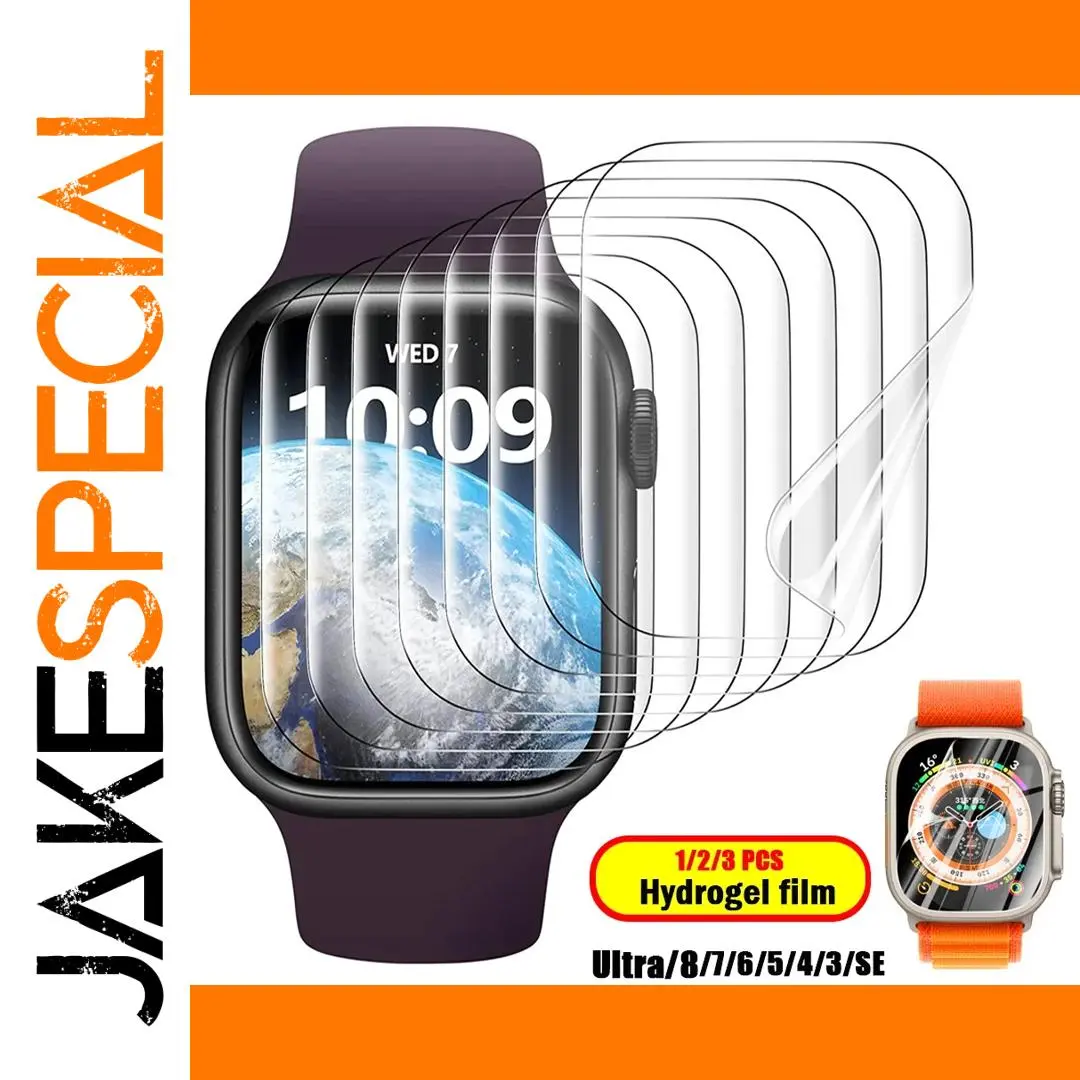 HD Hydrogel Screen Protector for Apple Watch Models 38mm-49mm 1 HD Hydrogel Screen Protector for Apple Watch Models 38mm-49mm