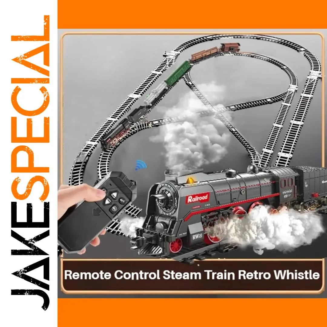 Retro Steam Locomotive Model RC Train Set 1 Retro Steam Locomotive Model RC Train Set
