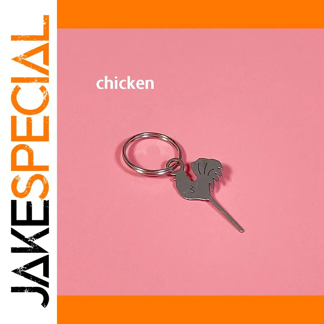 Stainless Steel Chicken Keychain Accessories 1 Stainless Steel Chicken Keychain Accessories