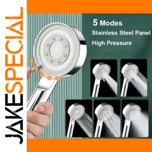 High-Pressure Aluminum Shower Head with 5 Modes