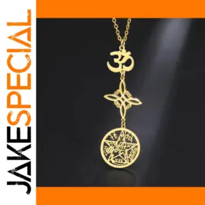 Elegant Stainless Steel OM Necklace for Women