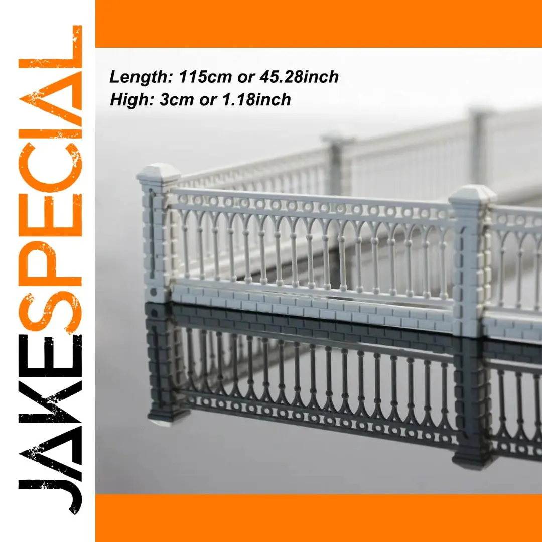 Evemodel White Model Railway Fence Wall 1m 1 Evemodel White Model Railway Fence Wall 1m