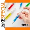 Colorful Set of 4 Medical-Style Syringe Pens