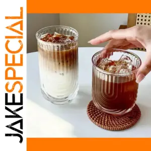 Striped Glass Drinkware, 350-400ml