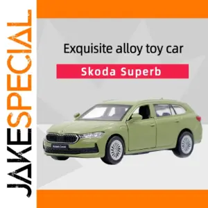Vibrant Green Skoda Superb Model Car 1/43 Scale