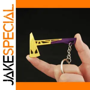 Valorant Reaver Axe Keychain - Gold Finish
