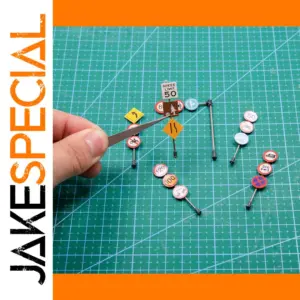 Vibrant Miniature Traffic Sign Set for Models