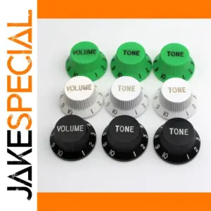 Set of 9 Multi-Color Guitar Control Knobs for GK
